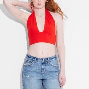 New wild fable butter bliss soft halter crop top